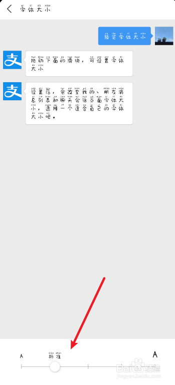 支付宝怎么设置字体大小