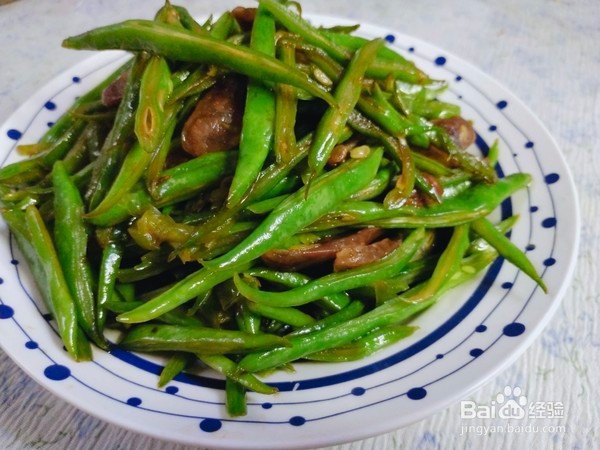 腊肠炒四季豆