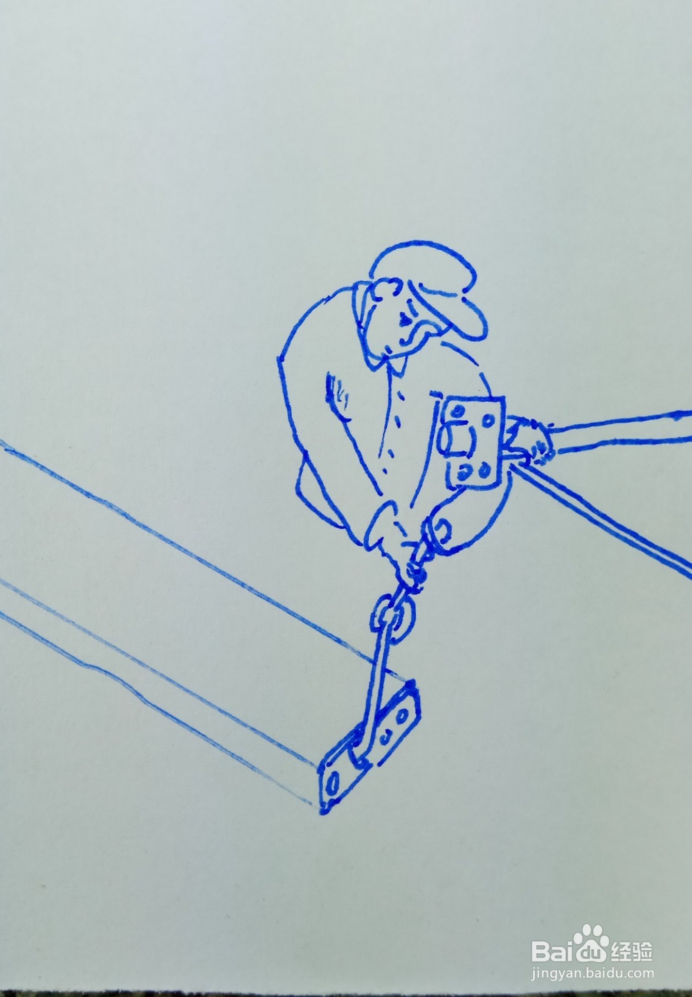 怎样画儿童简笔画钩出一个水泥板？