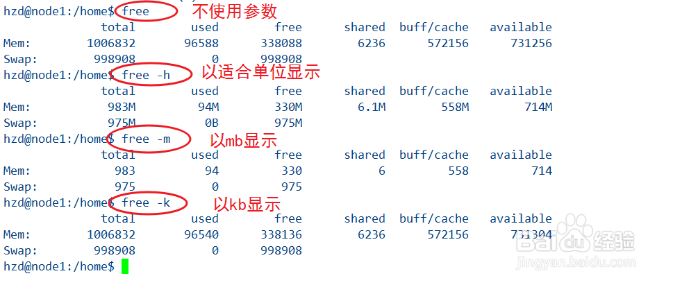 linux如何查看内存命令
