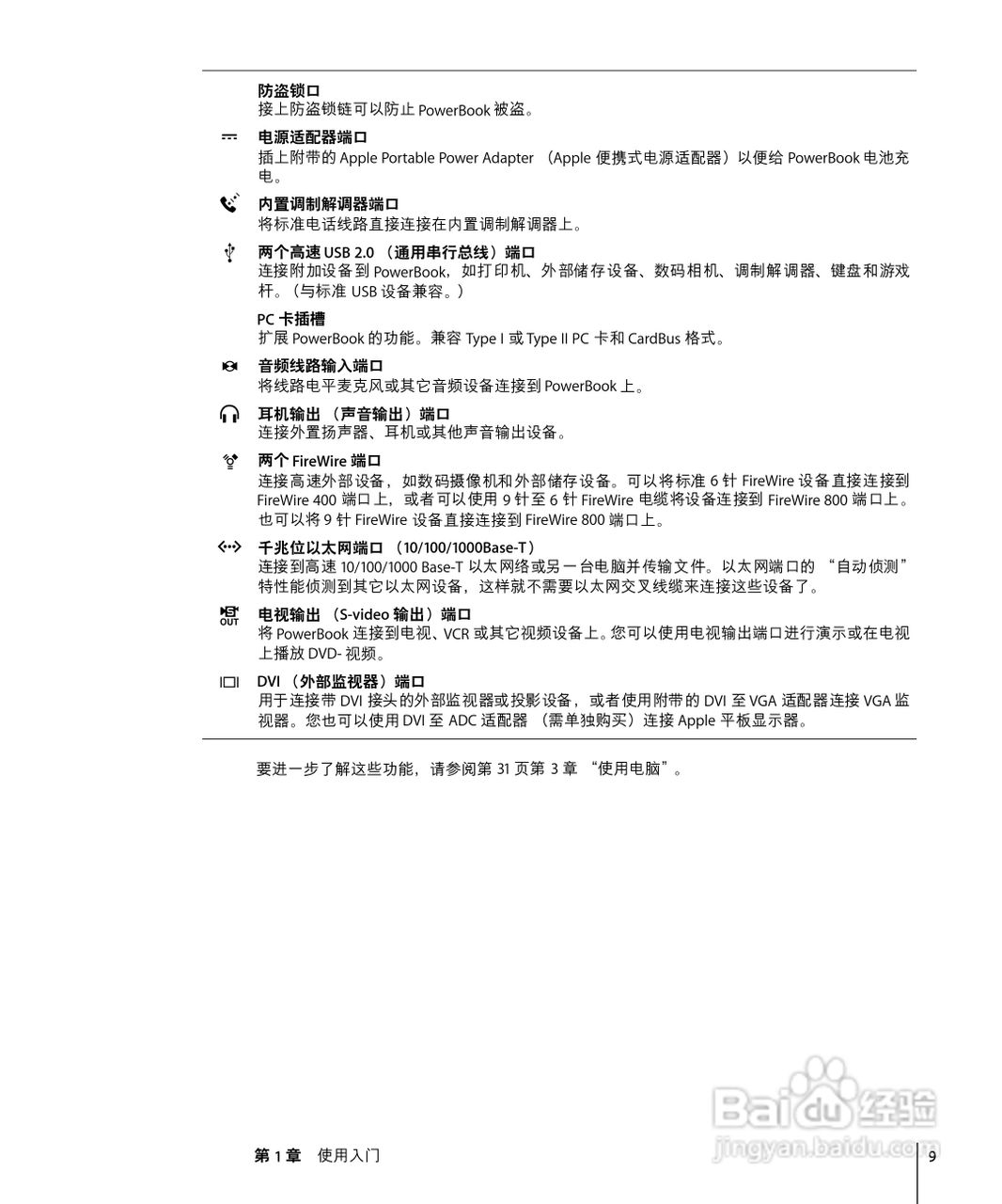 苹果Powerbook G4 15英寸笔记本使用说明书:[1]