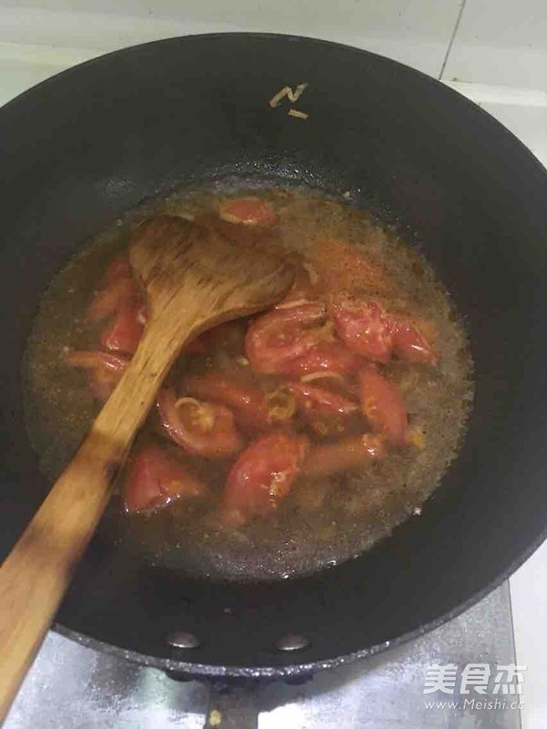 手擀面 西红柿鸡蛋打卤面