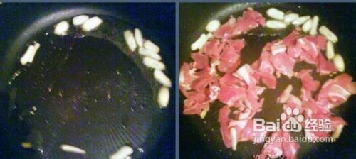 韭苔炒培根的做法