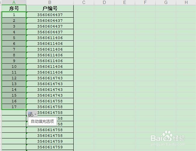 Excel双击自动填充快捷方法