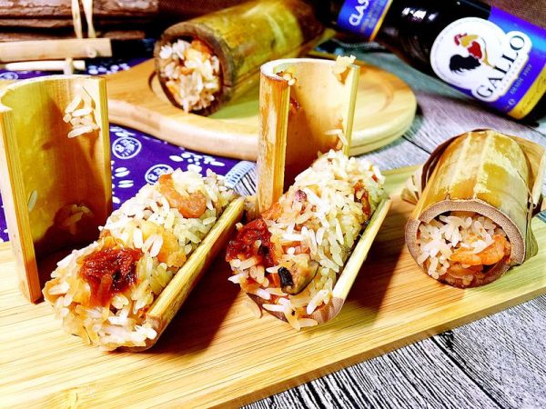 橄香海鲜竹筒饭