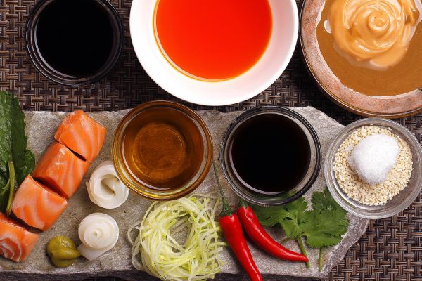 青木瓜凉皮三文鱼