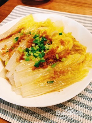 蒜蓉粉丝娃娃菜制作过程