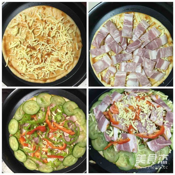 超简单的培根披萨