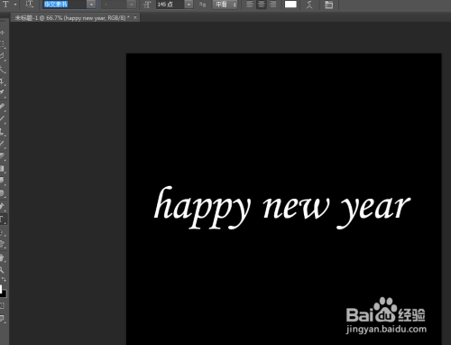 Ps制作happy New Year的文字效果 百度经验