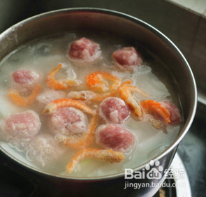瑶柱肉丸冬瓜汤的做法