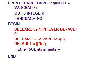 db2存储过程基础知识
