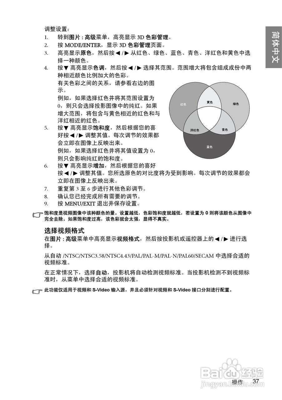明基W1000+投影机使用说明书:[4]