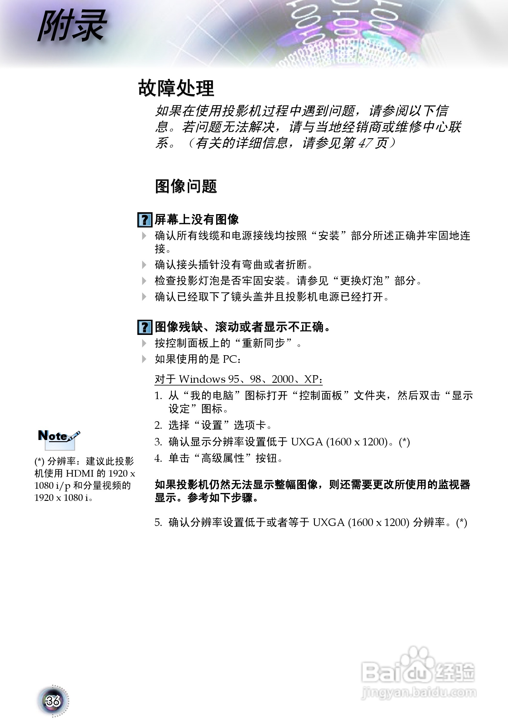 奥图码 HD80投影机说明书:[4]