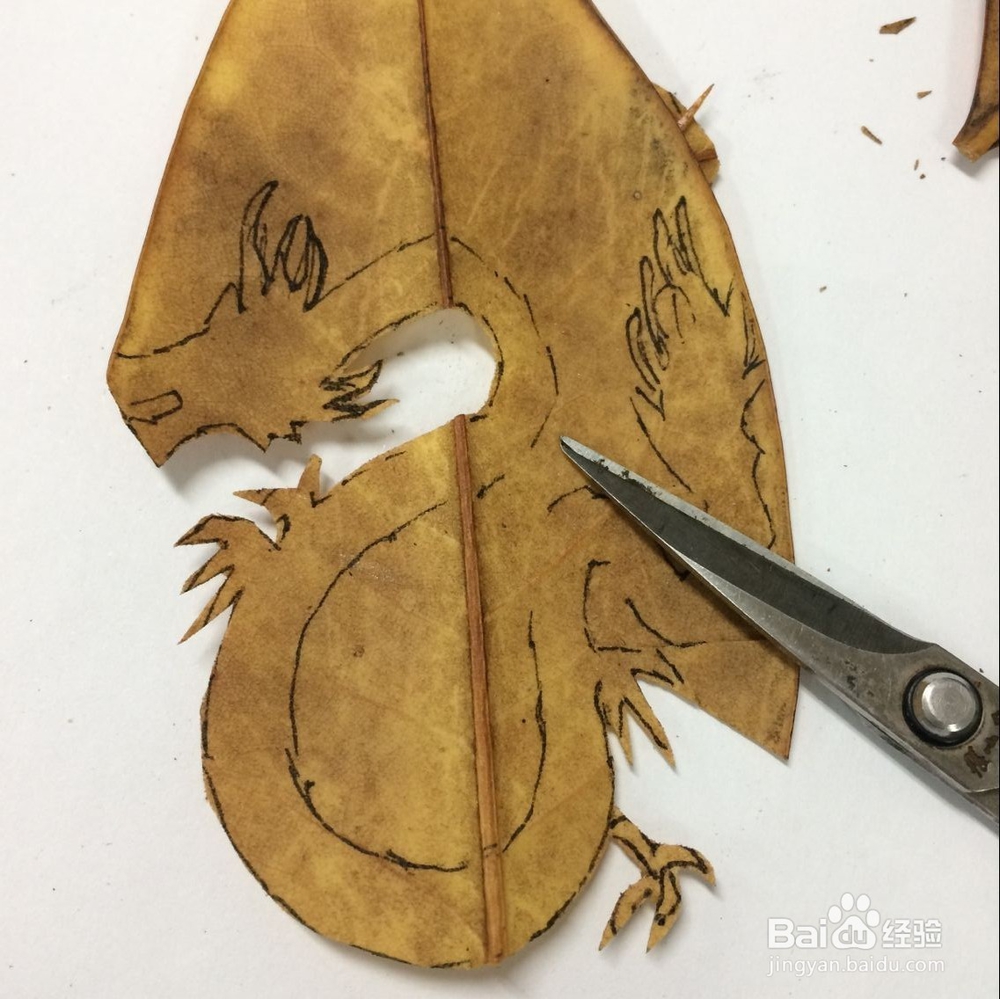 一片树叶剪条龙