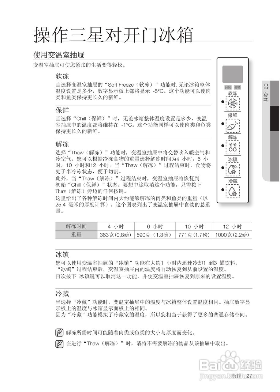 三星RSG5SLWJ电冰箱使用说明书:[3]