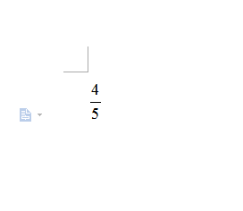 word文档中如何输入分数
