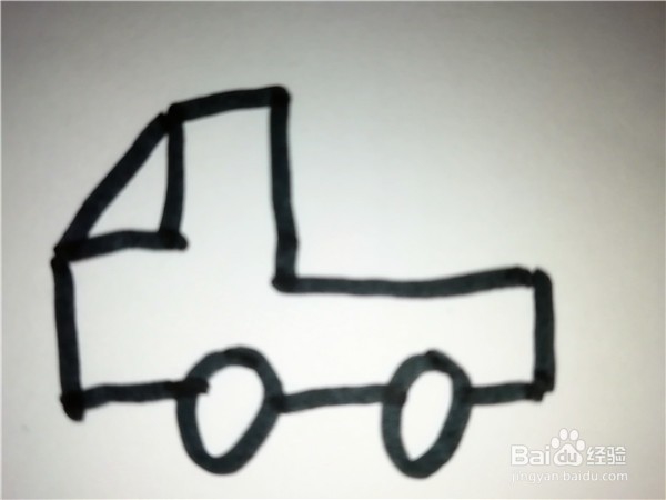 怎么样用简笔画画卡通卡车