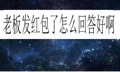 通常來說收到紅包之後可以發一個表情圖,上面就寫著謝謝老闆,這樣是