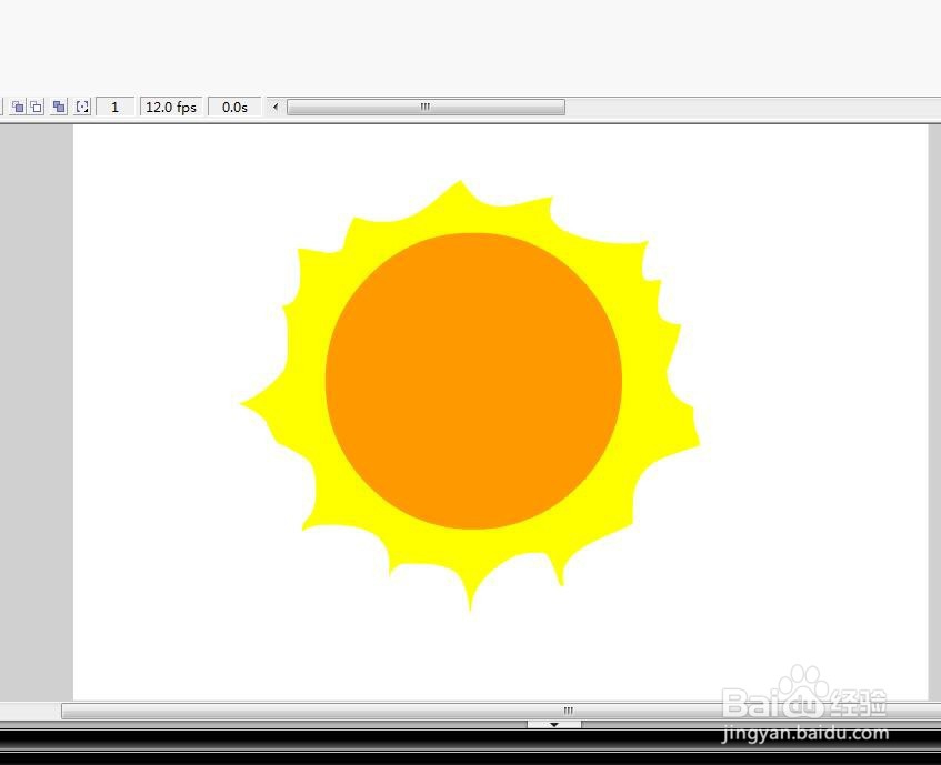 flash如何绘制一个太阳的效果