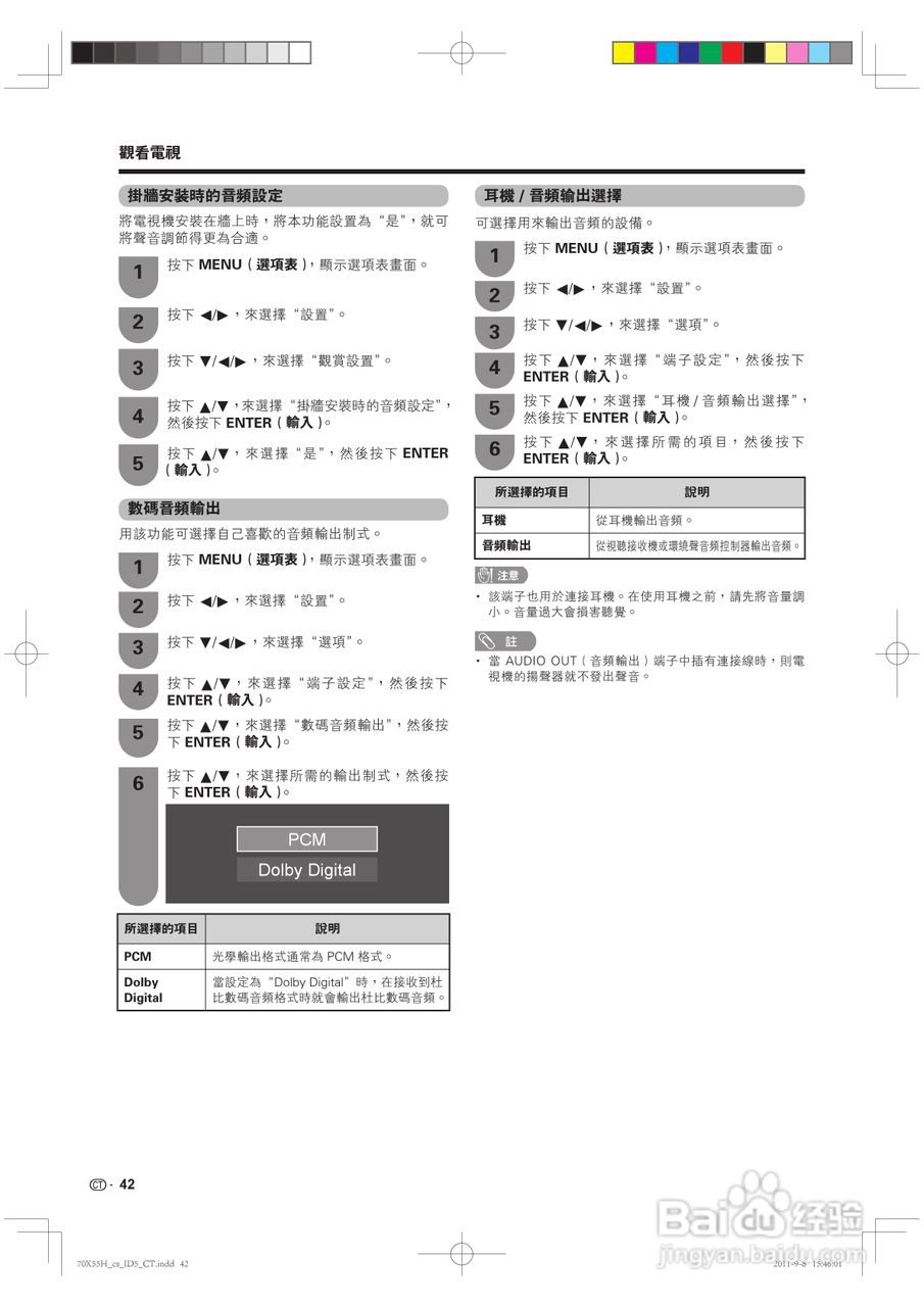 声宝LC-70X55H型液晶电视机说明书:[5]