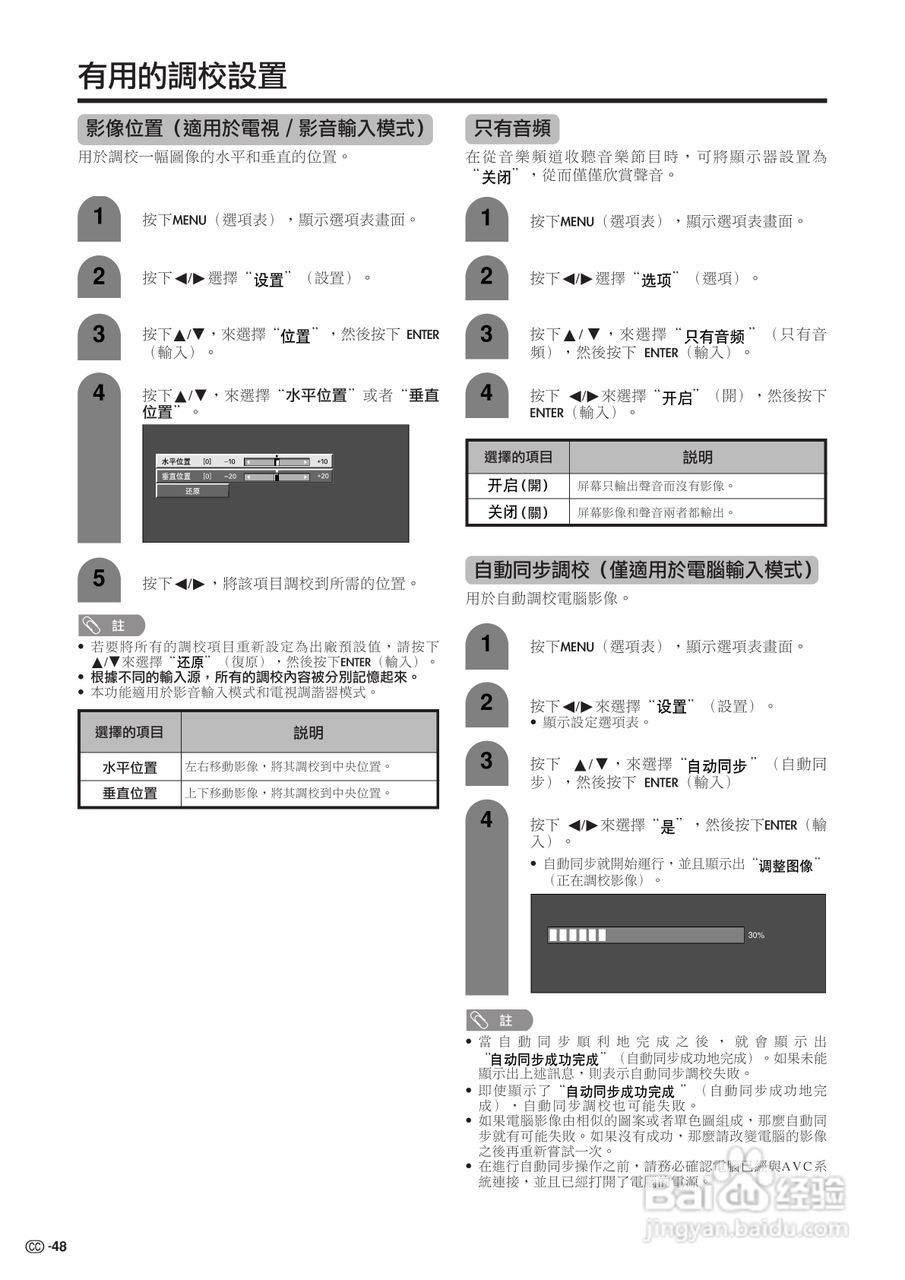 声宝LC-45G1H型液晶电视机说明书:[5]