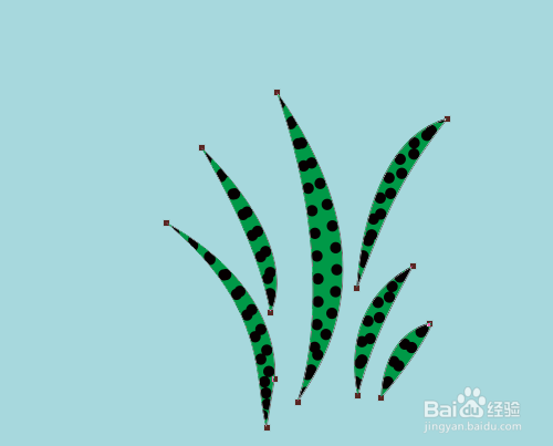 PS怎样制作有阴影的草