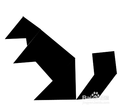 如何使用Word制作七巧板松鼠拼图题目
