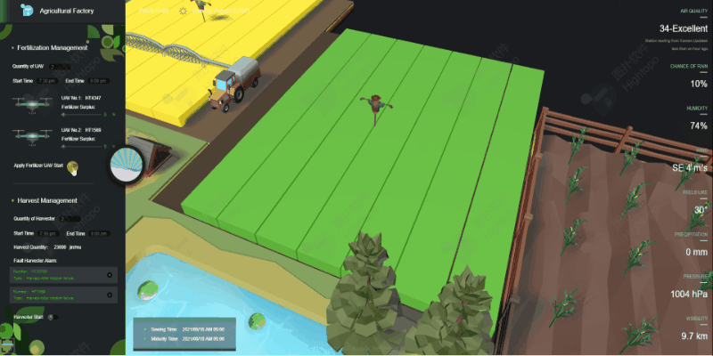 搭建智慧农场 3D 可视化管理平台