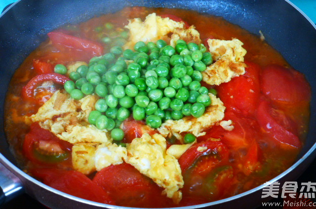 西红柿豌豆炒蛋