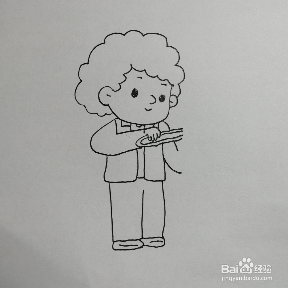 如何绘画发明家爱迪生人物卡通画