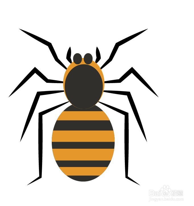 ai如何绘制一只花蜘蛛的教程