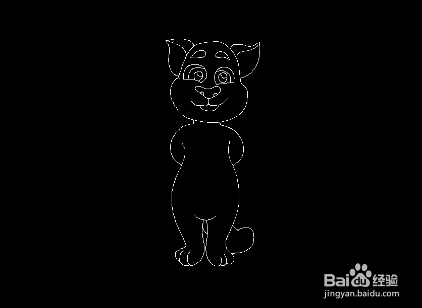 使用CAD如何画汤姆猫