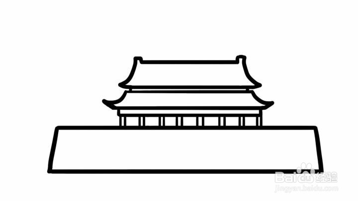北京天安门简笔画