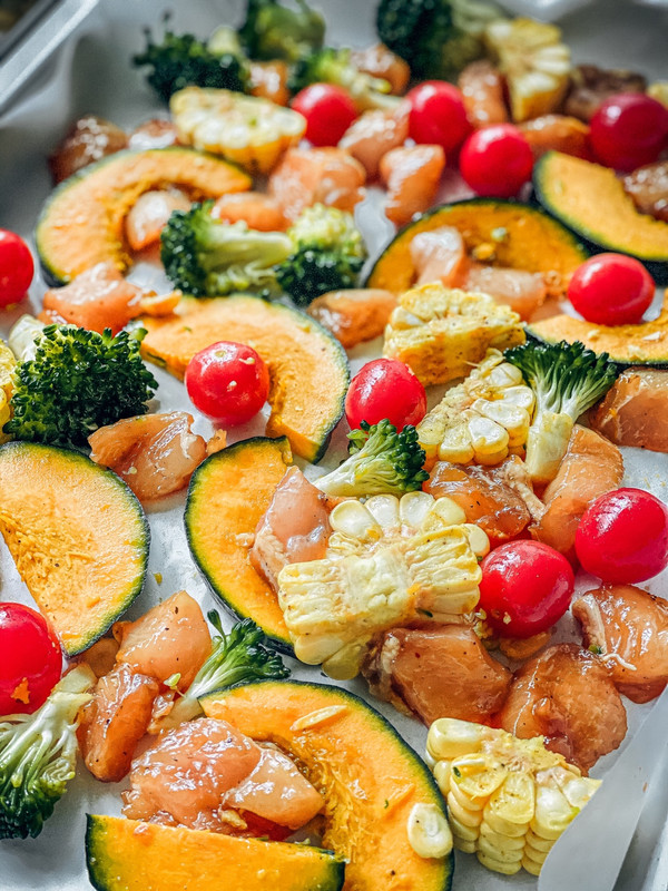 低脂时蔬烤鸡胸肉