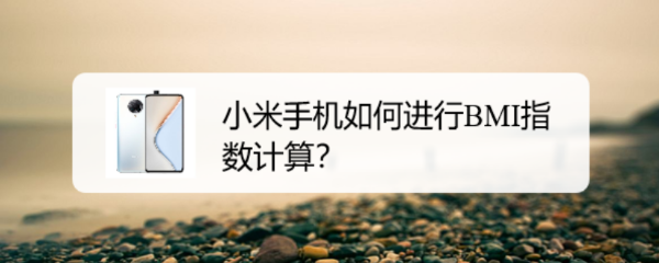 小米手机如何进行BMI指数计算