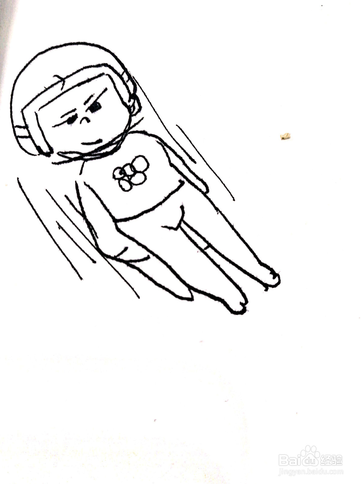 钢架雪车运动员线描画怎么画