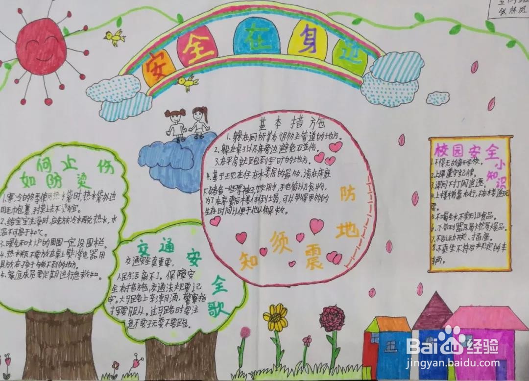 小学生安全生产月手抄报