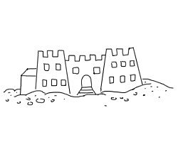 手工/爱好 > 书画/音乐继续画简笔画,下面来画沙滩上的城堡.