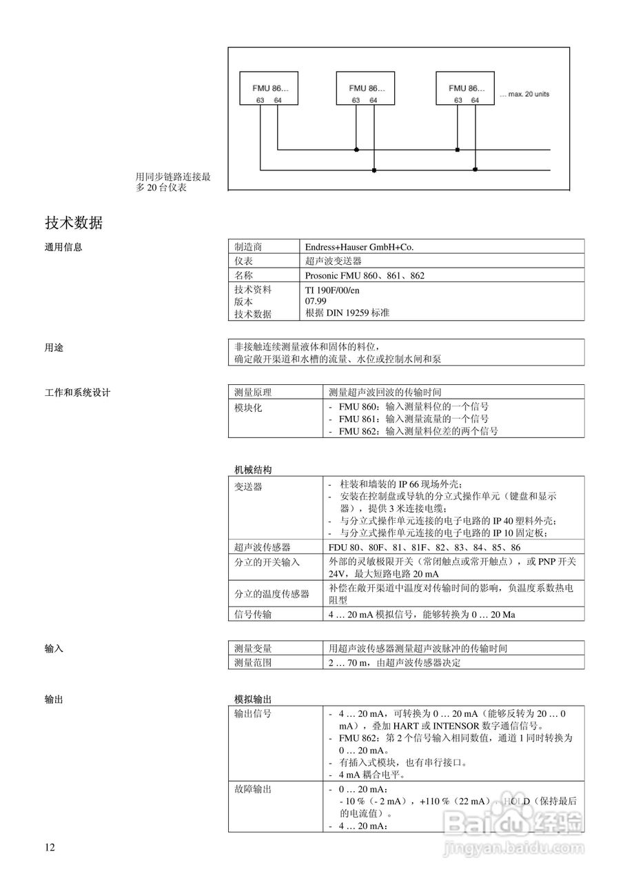 Prosonic FMU860/862信号发生器说明书