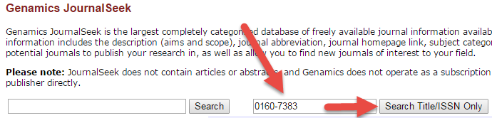 查找Journal Citation Report的期刊全名及网址