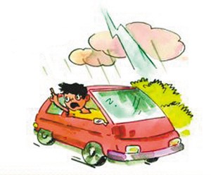 放学路上遇到雷雨天气你会怎么做