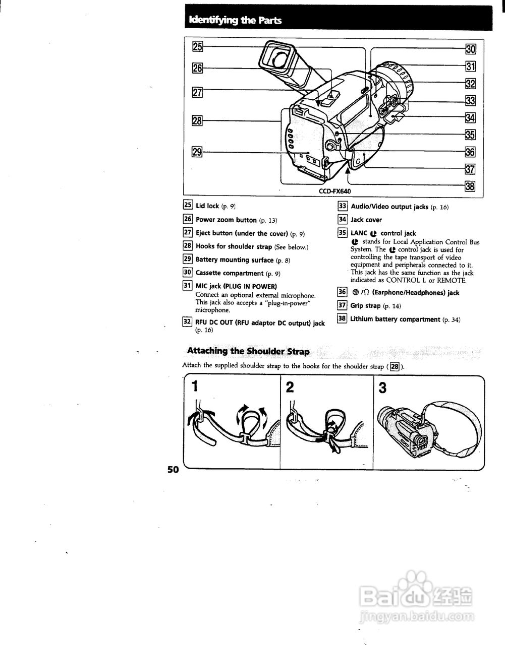 索尼CCD-FX240模似摄像机说明书:[5]