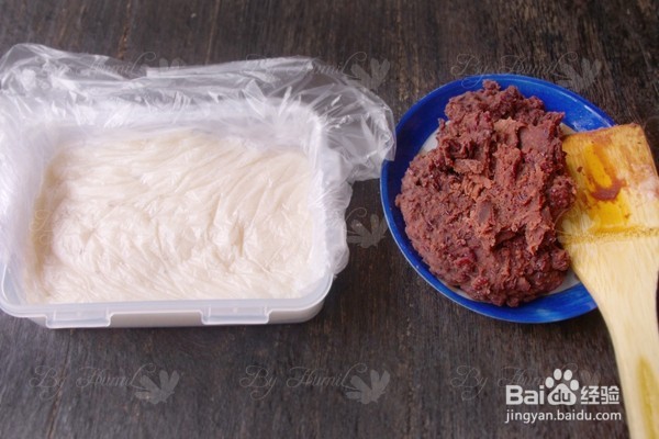 红豆糯米团子的做法