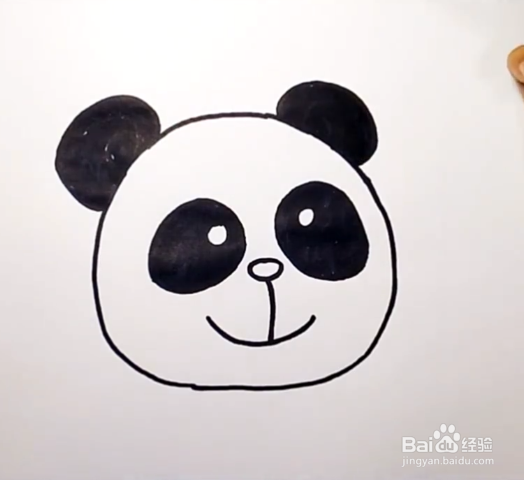 怎么画一只熊猫