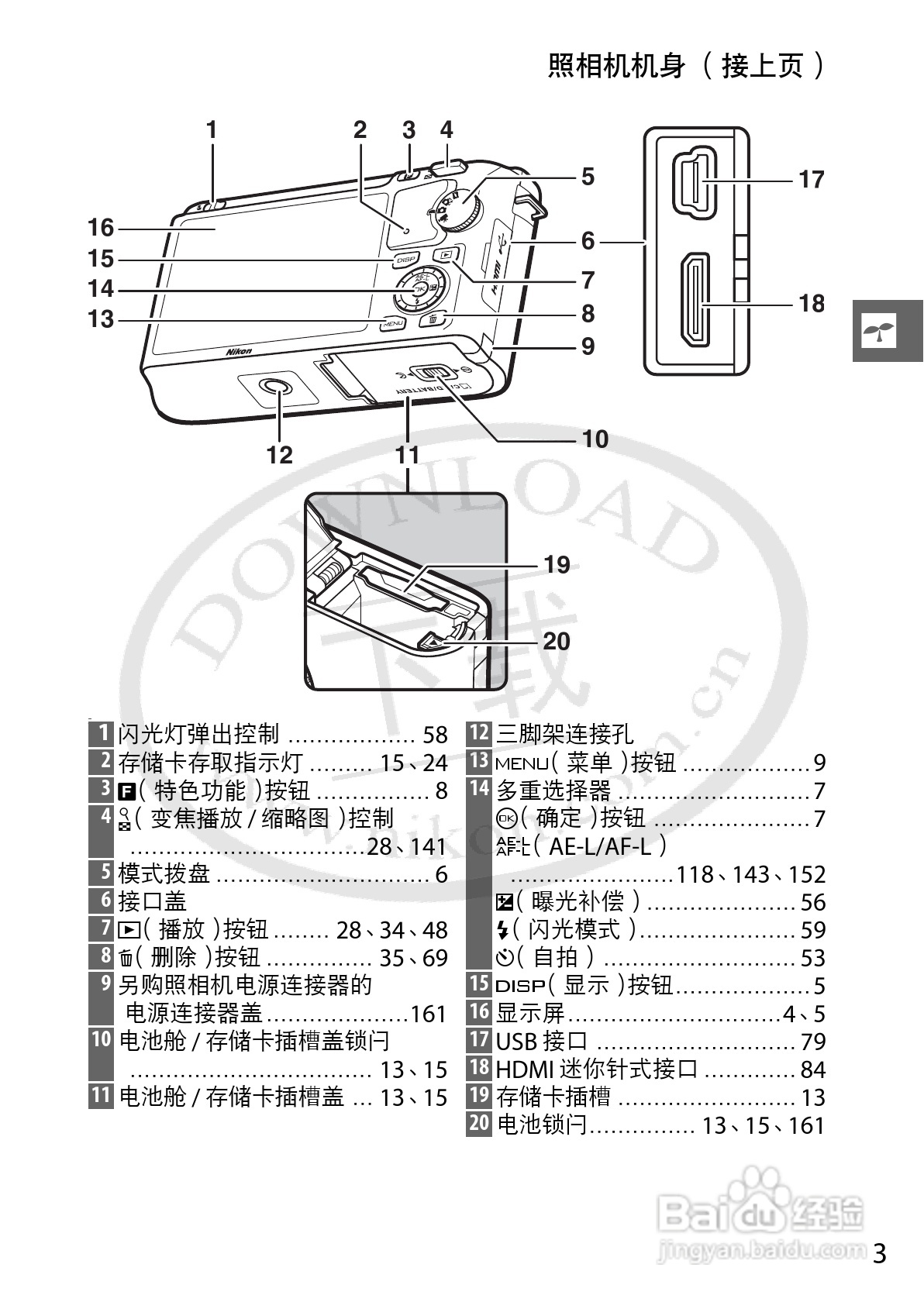 尼康Nikon 1 J1数码相机使用说明书:[3]