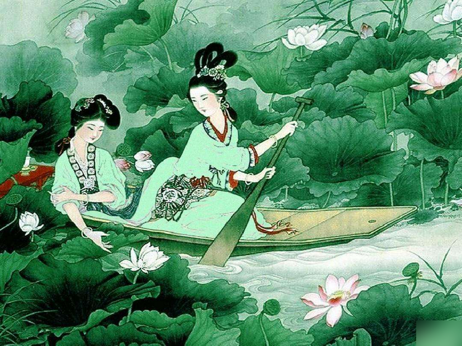 《采莲曲》这首诗描写了什么