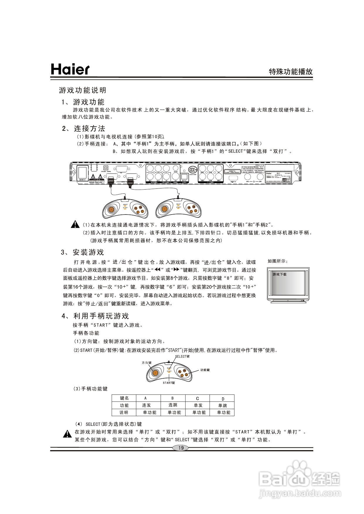 海尔DVD-H625G影碟机使用说明书:[2]