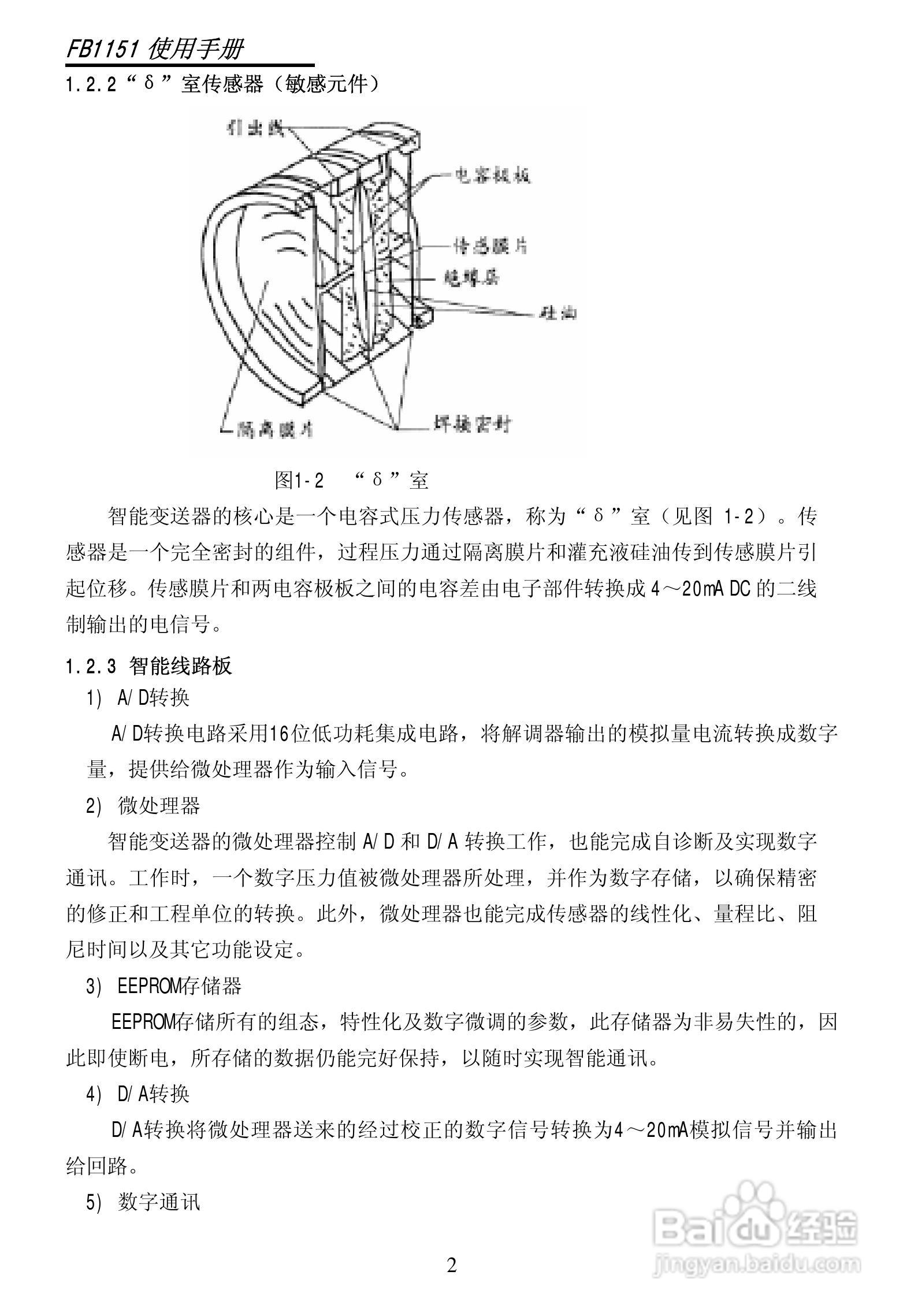 FB1151智能电容式压力/差压变送器使用说明书:[1]