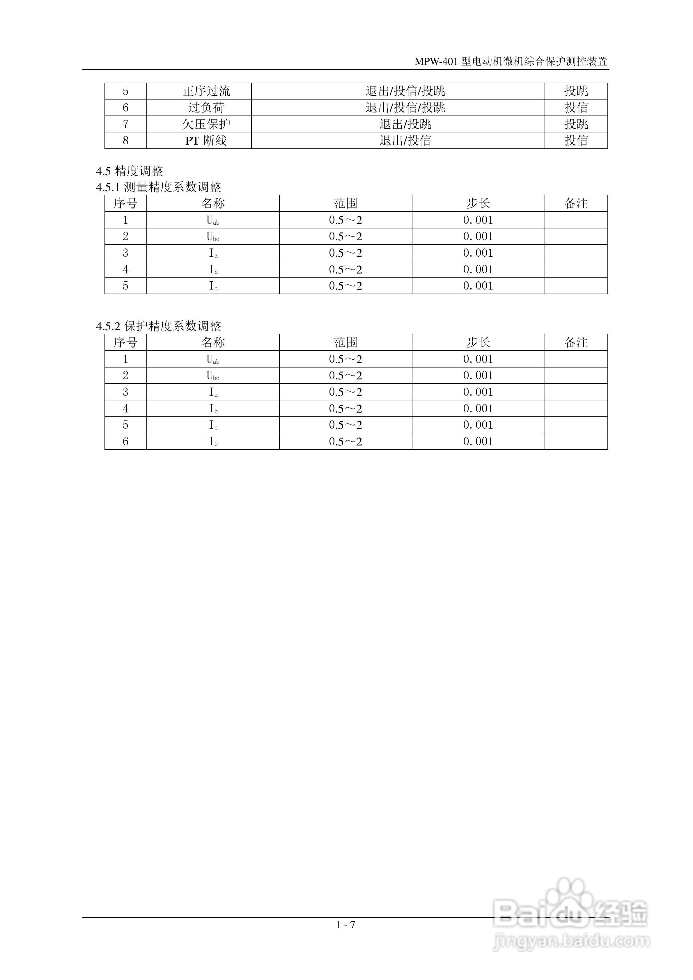 MPW-400低压微机综合保护测控装置技术说明书:[1]