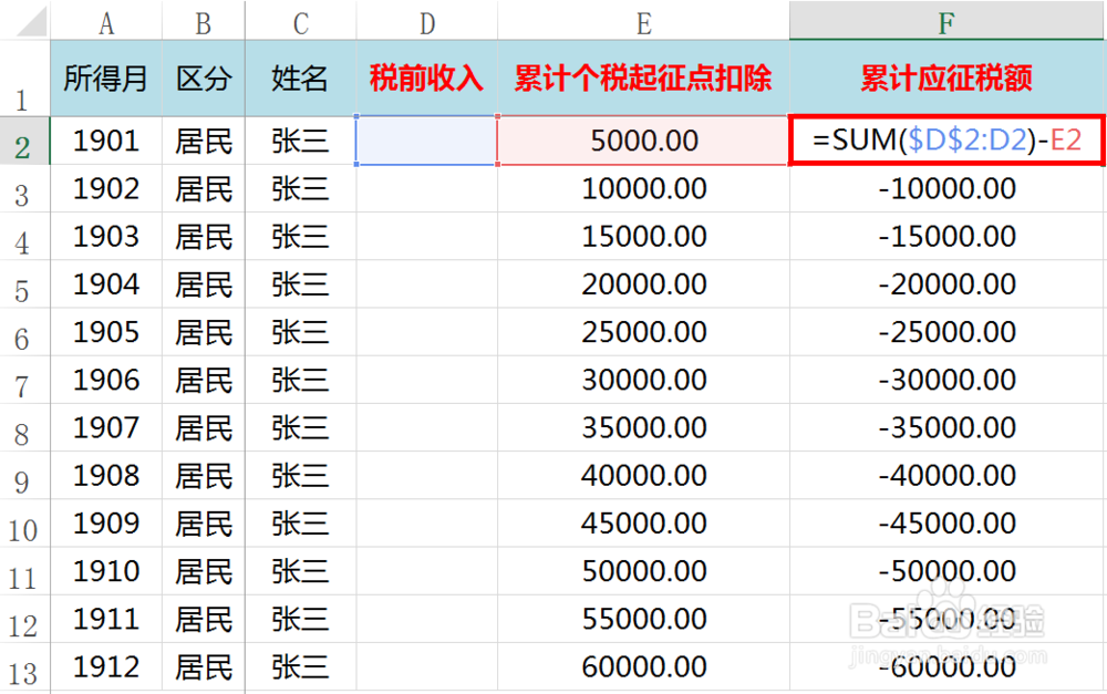 Excel如何用税后收入倒推计算个税及税前收入